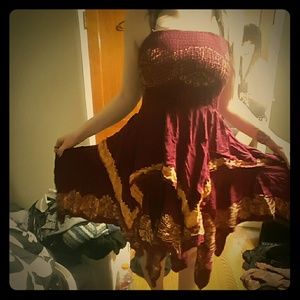 Nf burgendy tye dye sundress